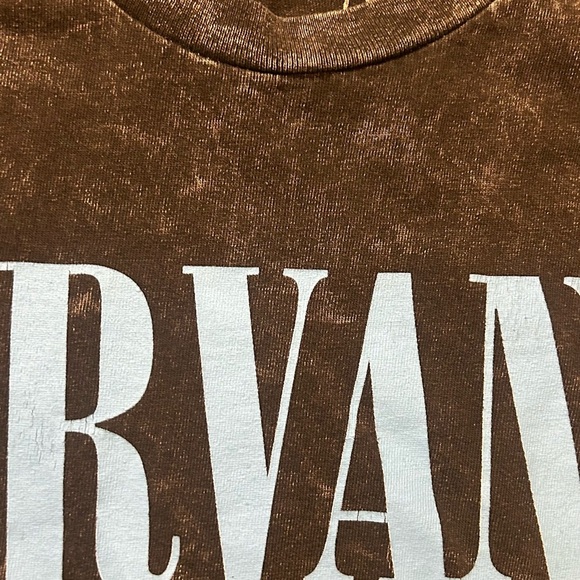 NIRVANA Black Short Sleeve Tee with Vibrant Spiral Design - Picture 3 of 6